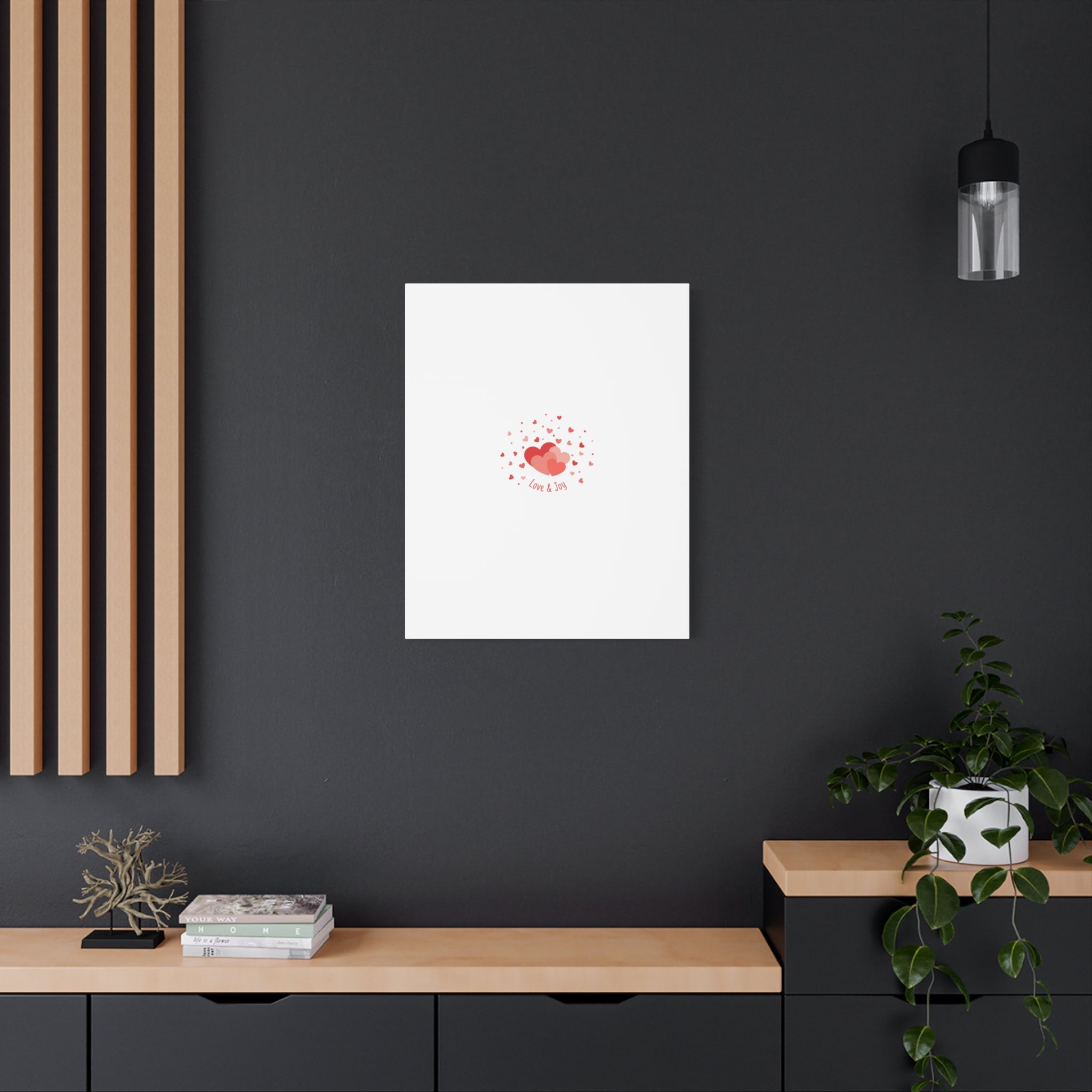 Tiny Heart Confetti Canvas | Matte Stretched Canvas