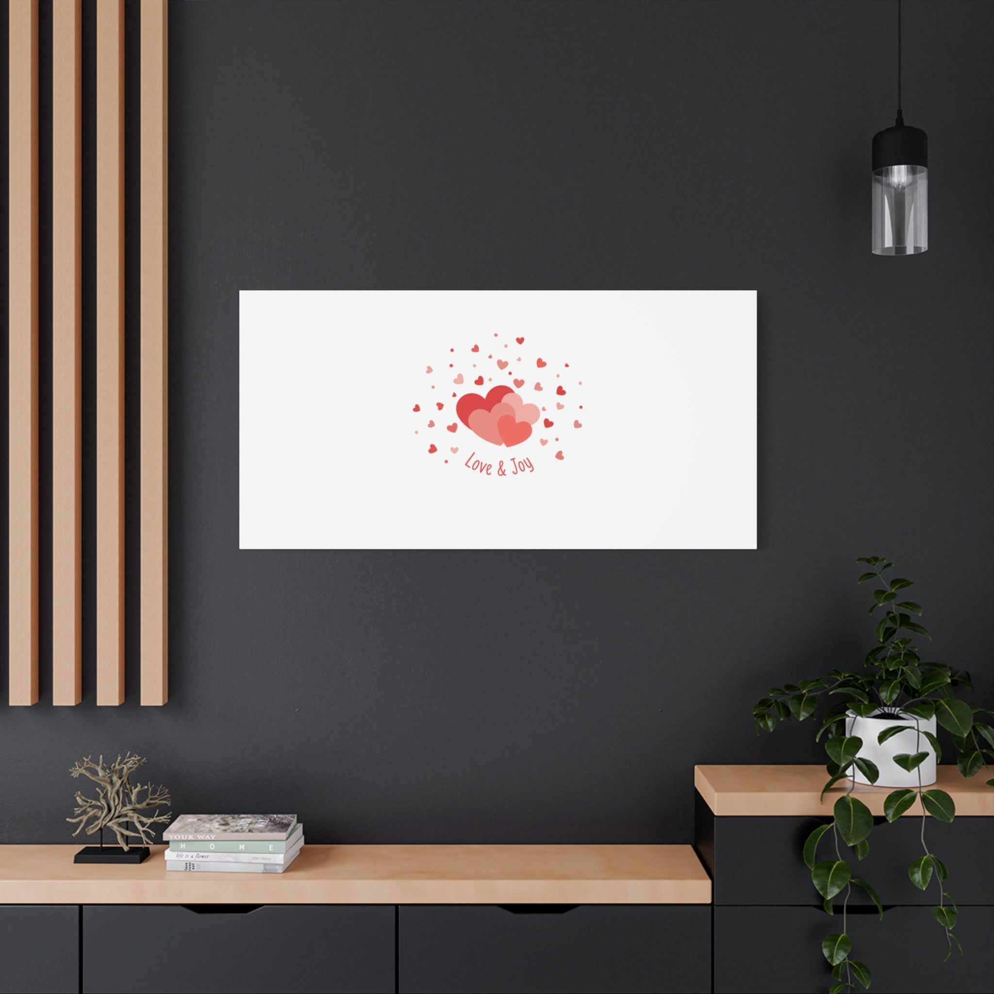 Tiny Heart Confetti Canvas | Matte Stretched Canvas