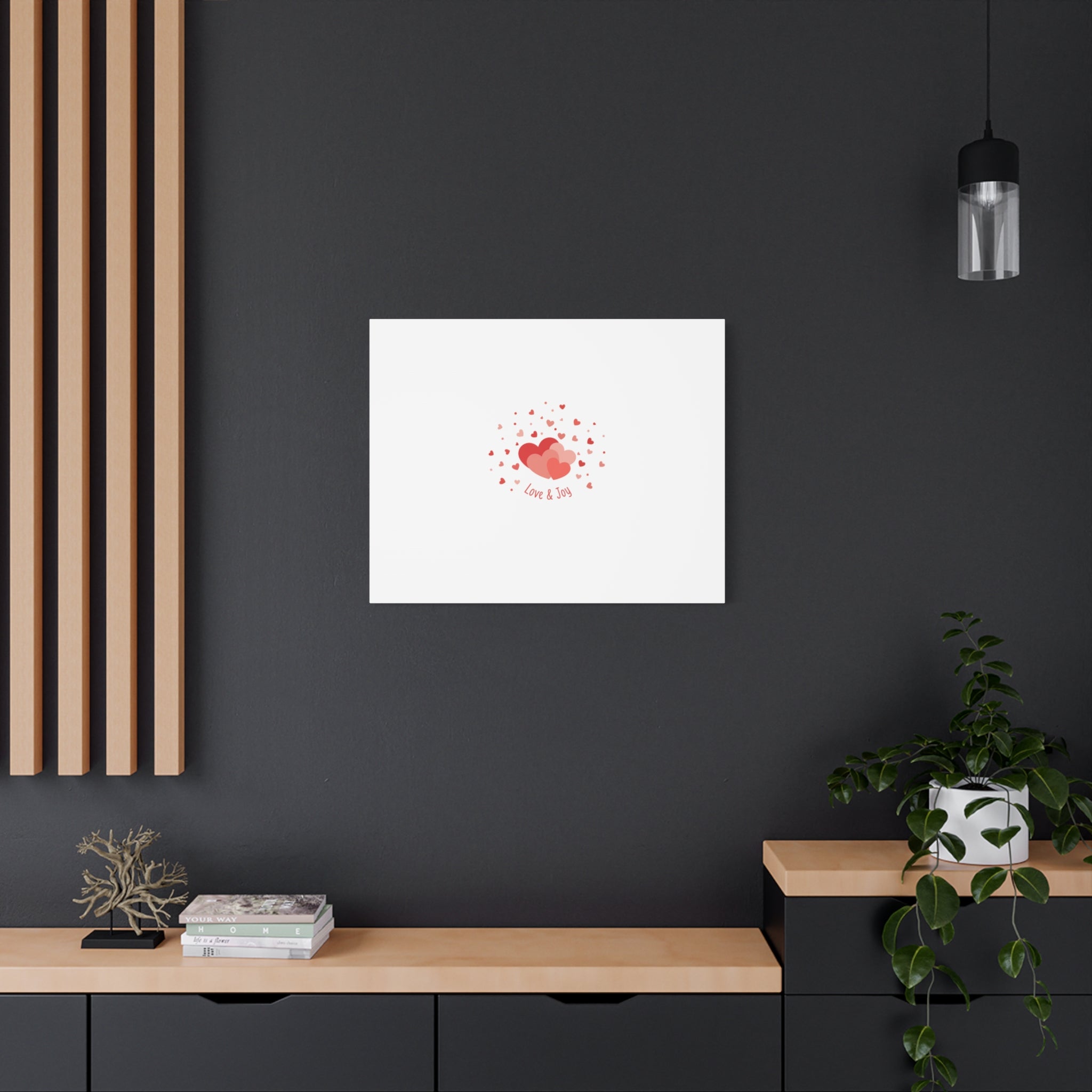Tiny Heart Confetti Canvas | Matte Stretched Canvas