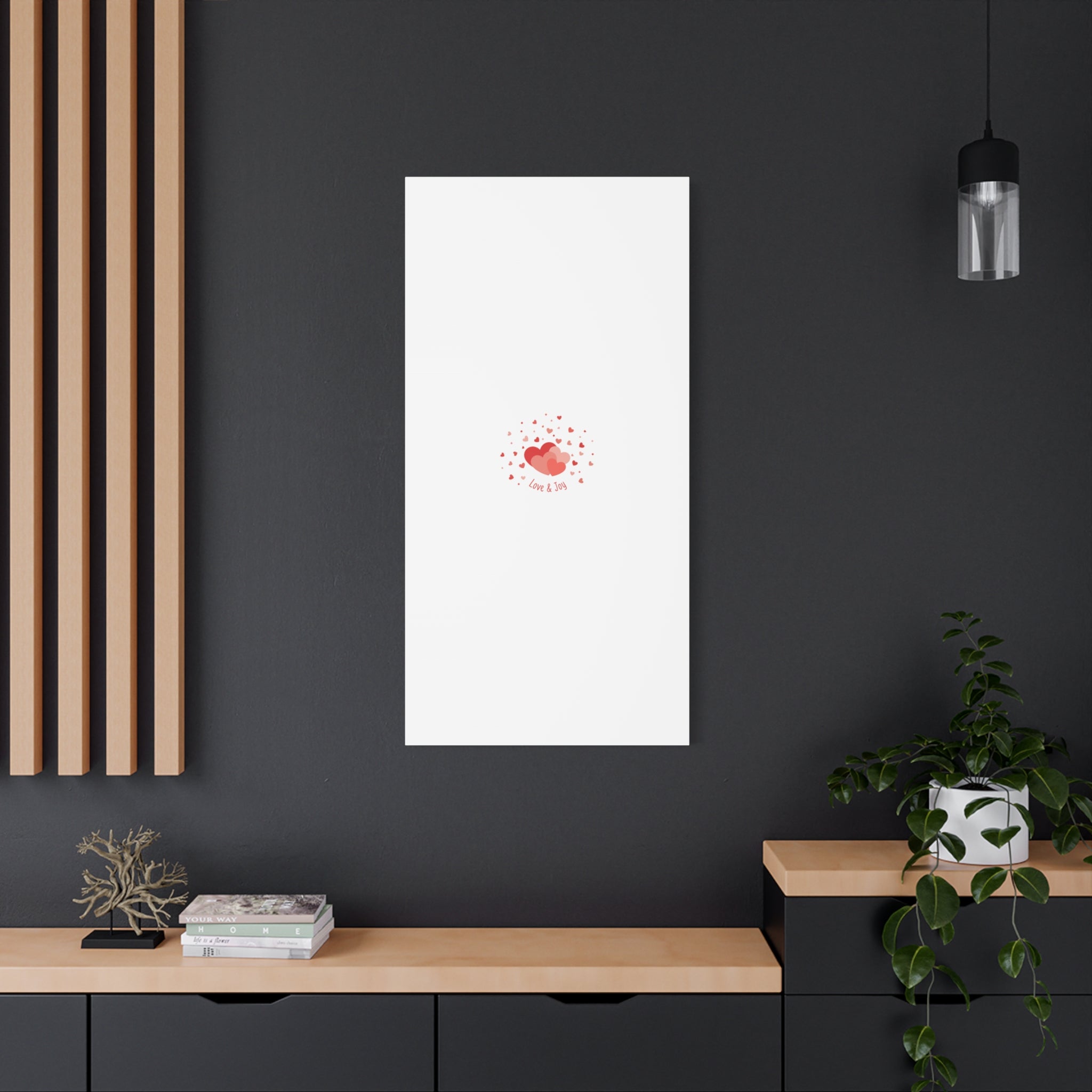 Tiny Heart Confetti Canvas | Matte Stretched Canvas