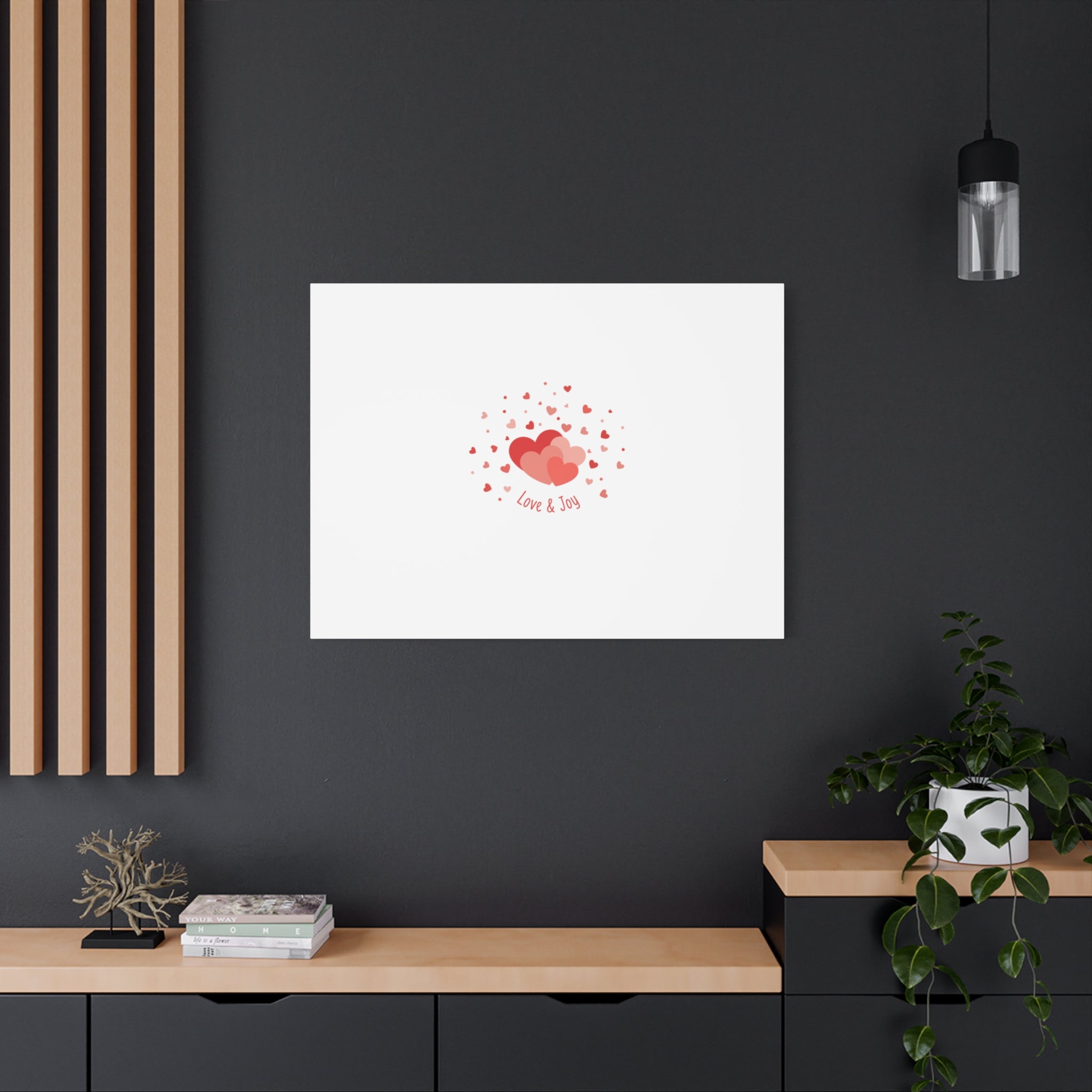 Tiny Heart Confetti Canvas | Matte Stretched Canvas