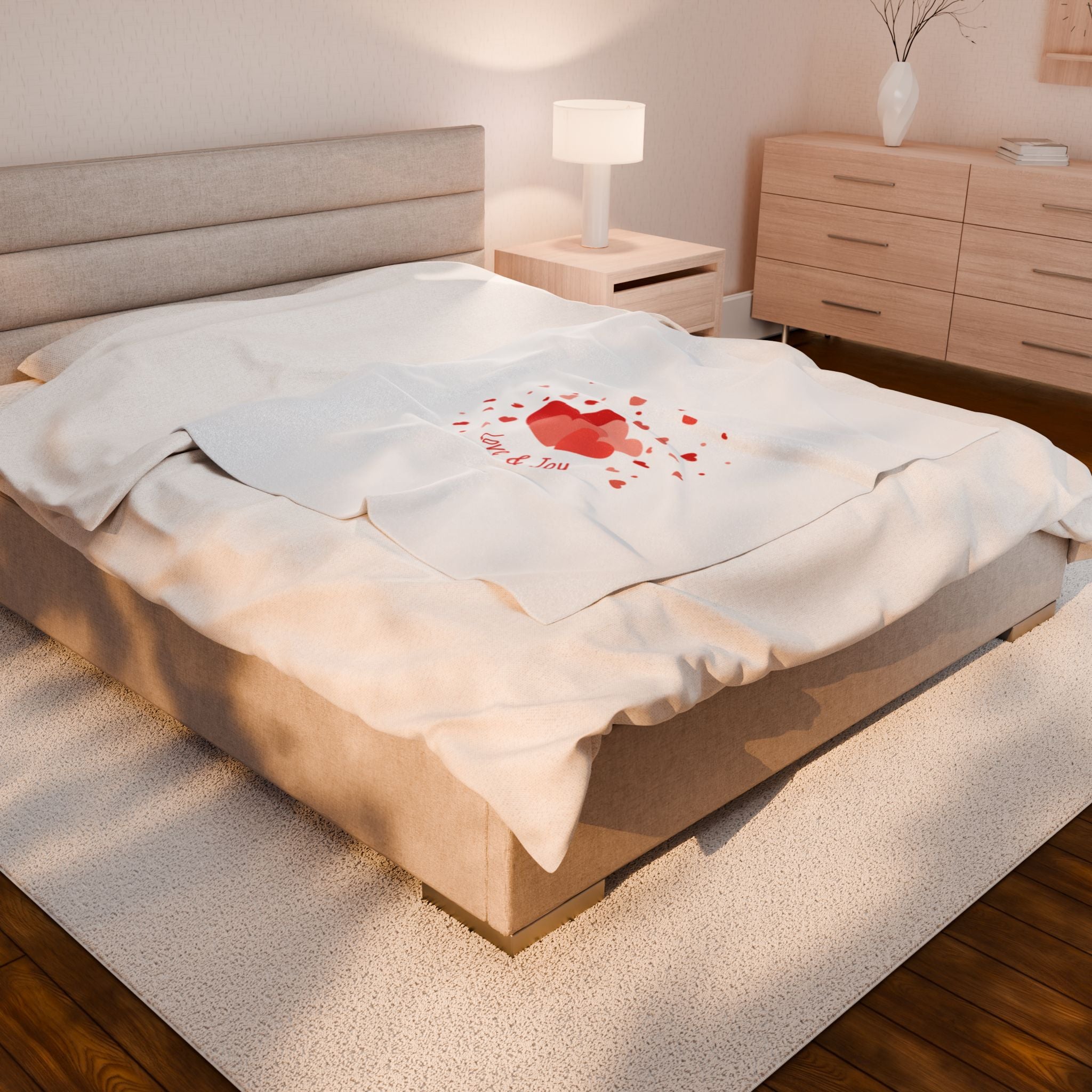 Tiny Heart Confetti Velveteen Plush Blanket | tiny heart design, pre-valentine’s