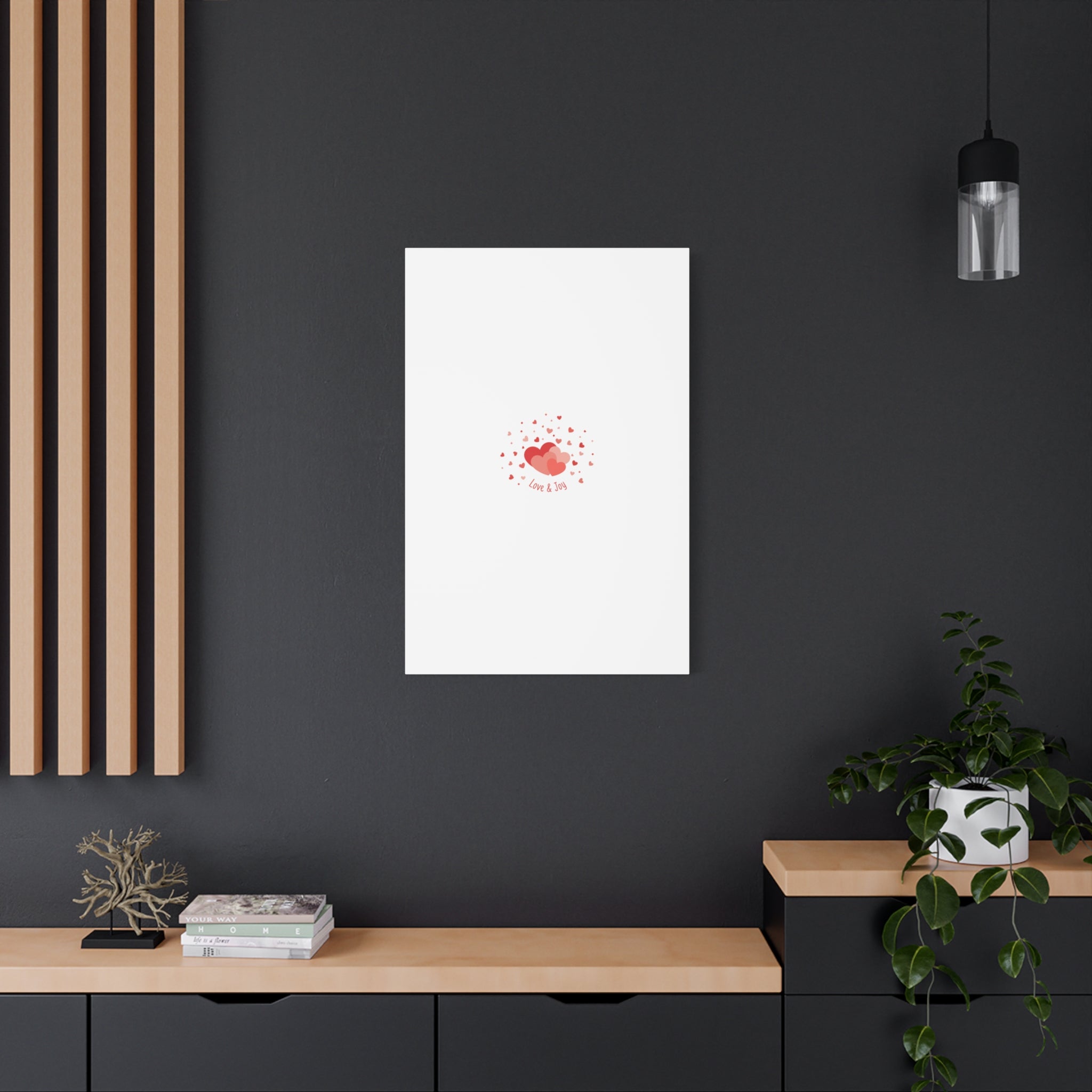 Tiny Heart Confetti Canvas | Matte Stretched Canvas