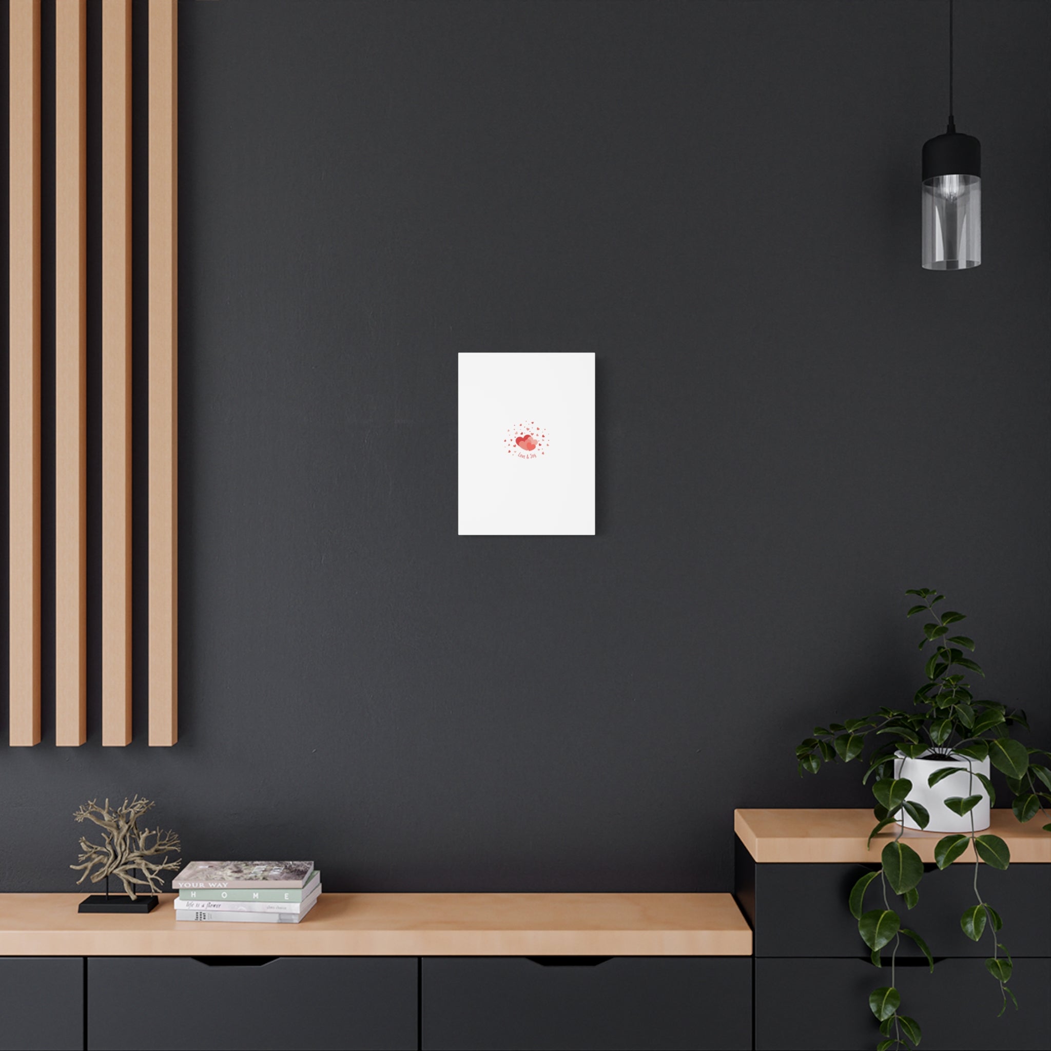 Tiny Heart Confetti Canvas | Matte Stretched Canvas