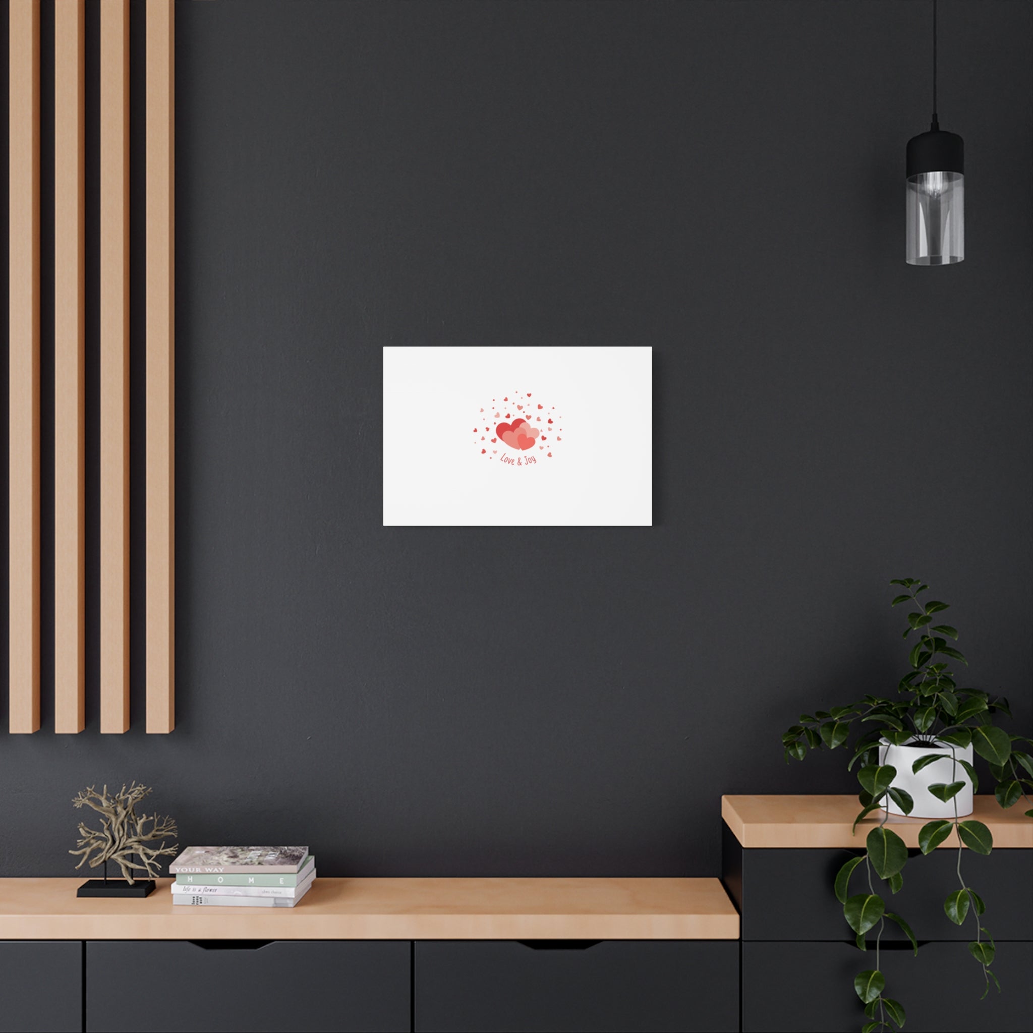Tiny Heart Confetti Canvas | Matte Stretched Canvas