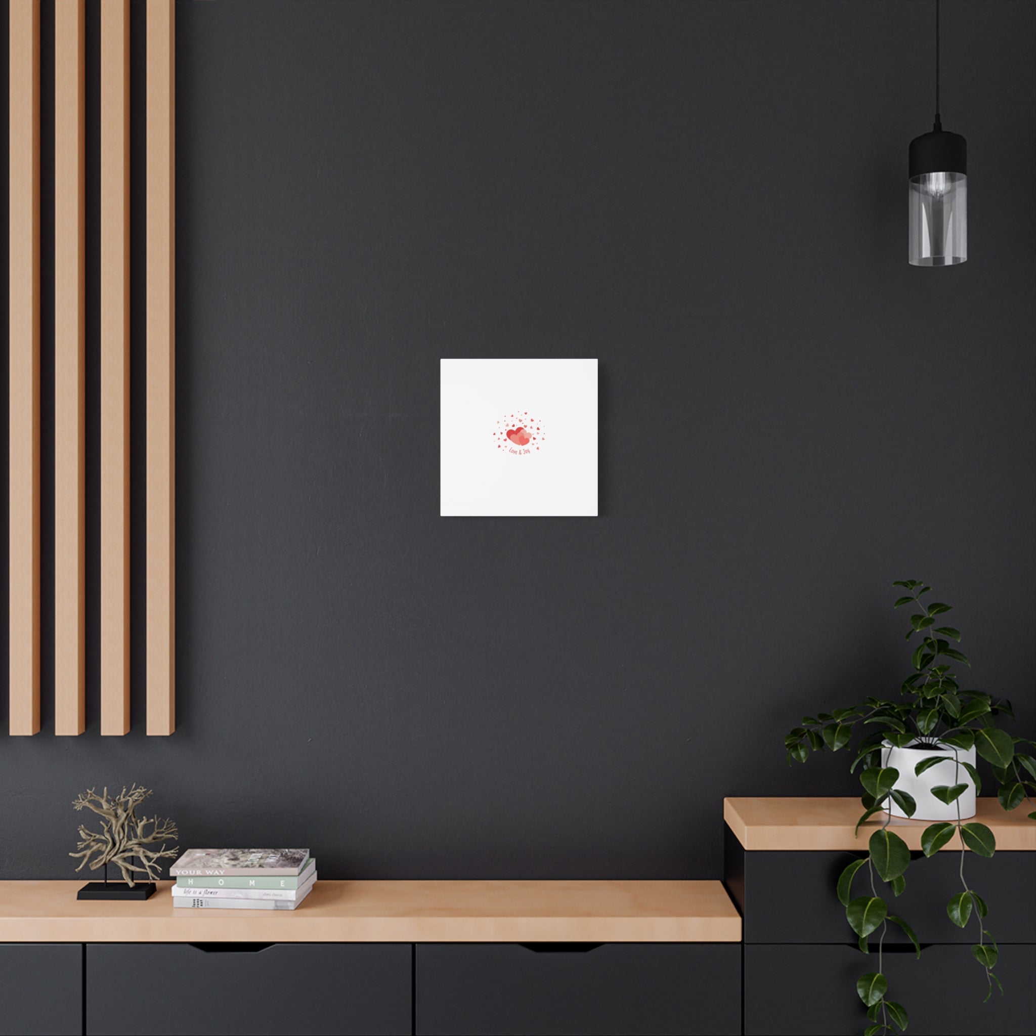 Tiny Heart Confetti Canvas | Matte Stretched Canvas