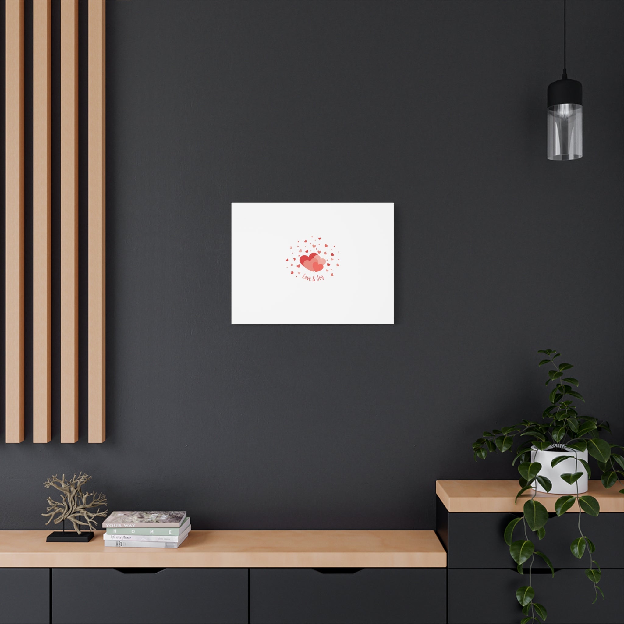 Tiny Heart Confetti Canvas | Matte Stretched Canvas