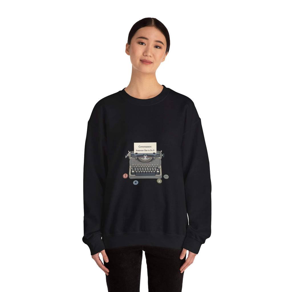 Civic Exhaustion Typewriter Crewneck sweatshirt | election memes, politics humor