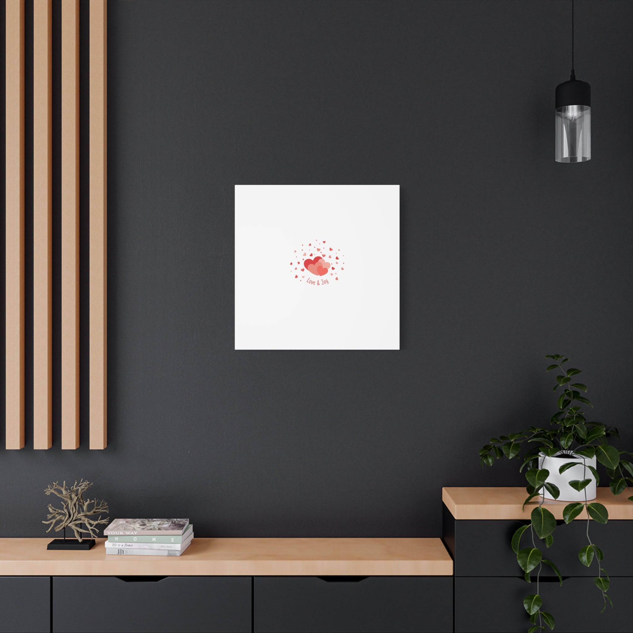 Tiny Heart Confetti Canvas | Matte Stretched Canvas