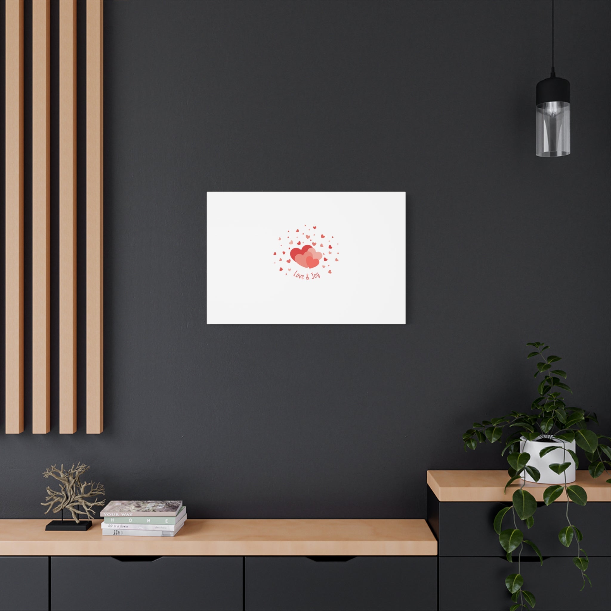 Tiny Heart Confetti Canvas | Matte Stretched Canvas