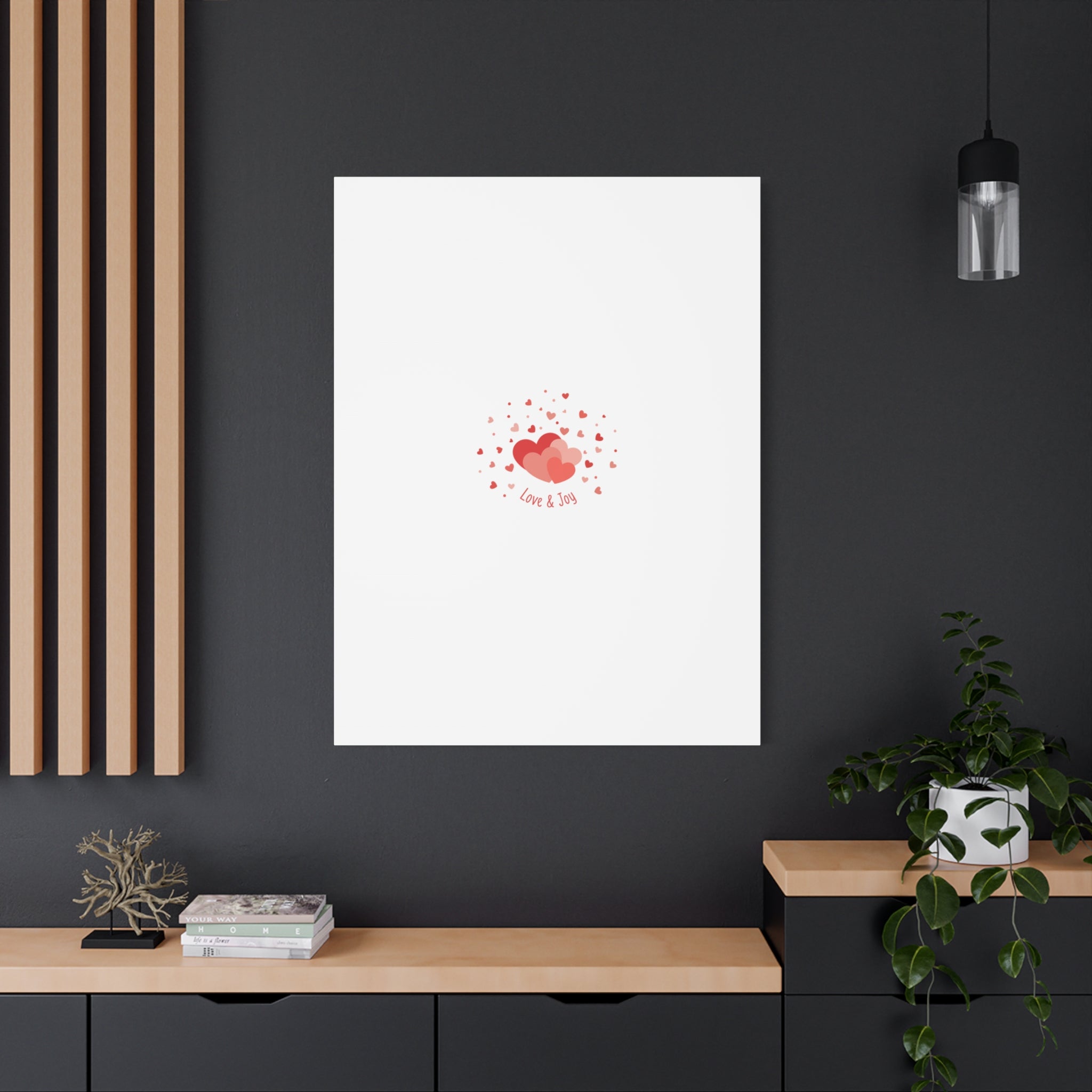 Tiny Heart Confetti Canvas | Matte Stretched Canvas