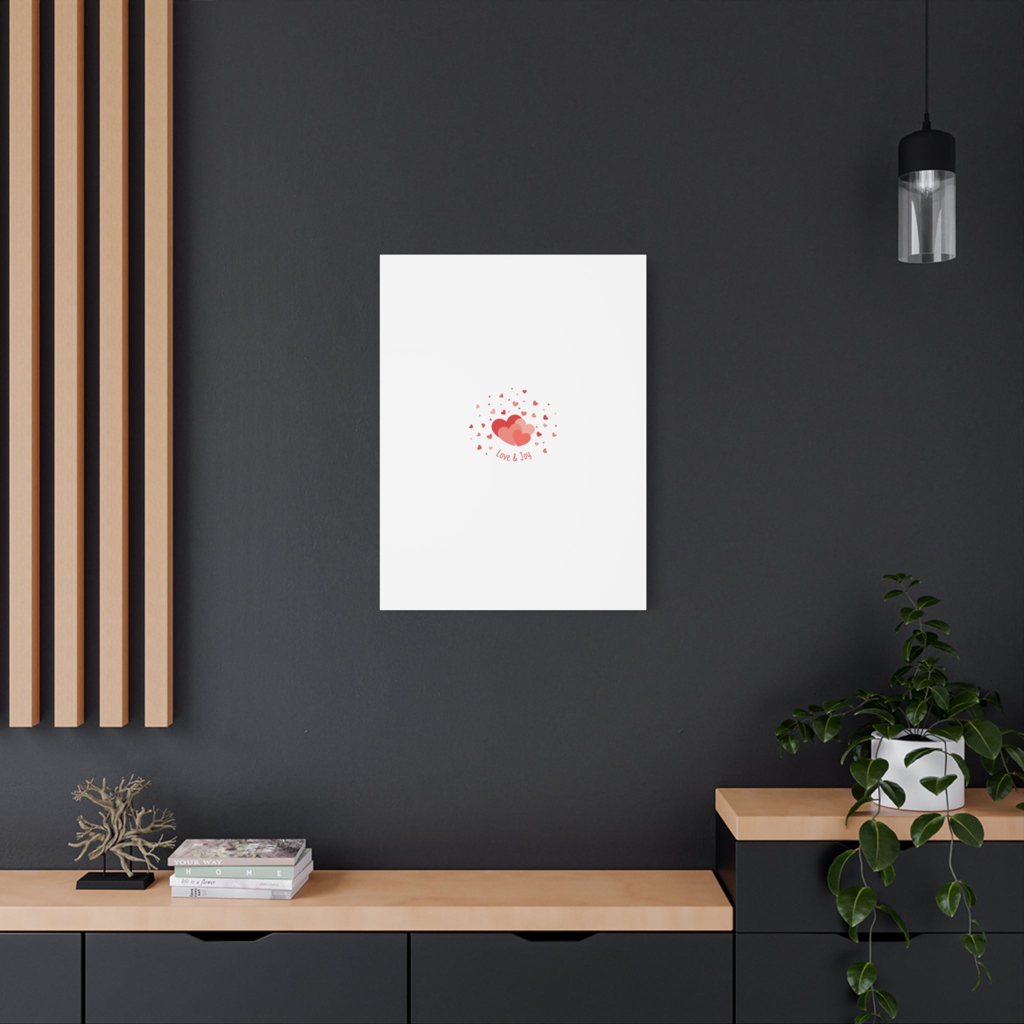 Tiny Heart Confetti Canvas | Matte Stretched Canvas