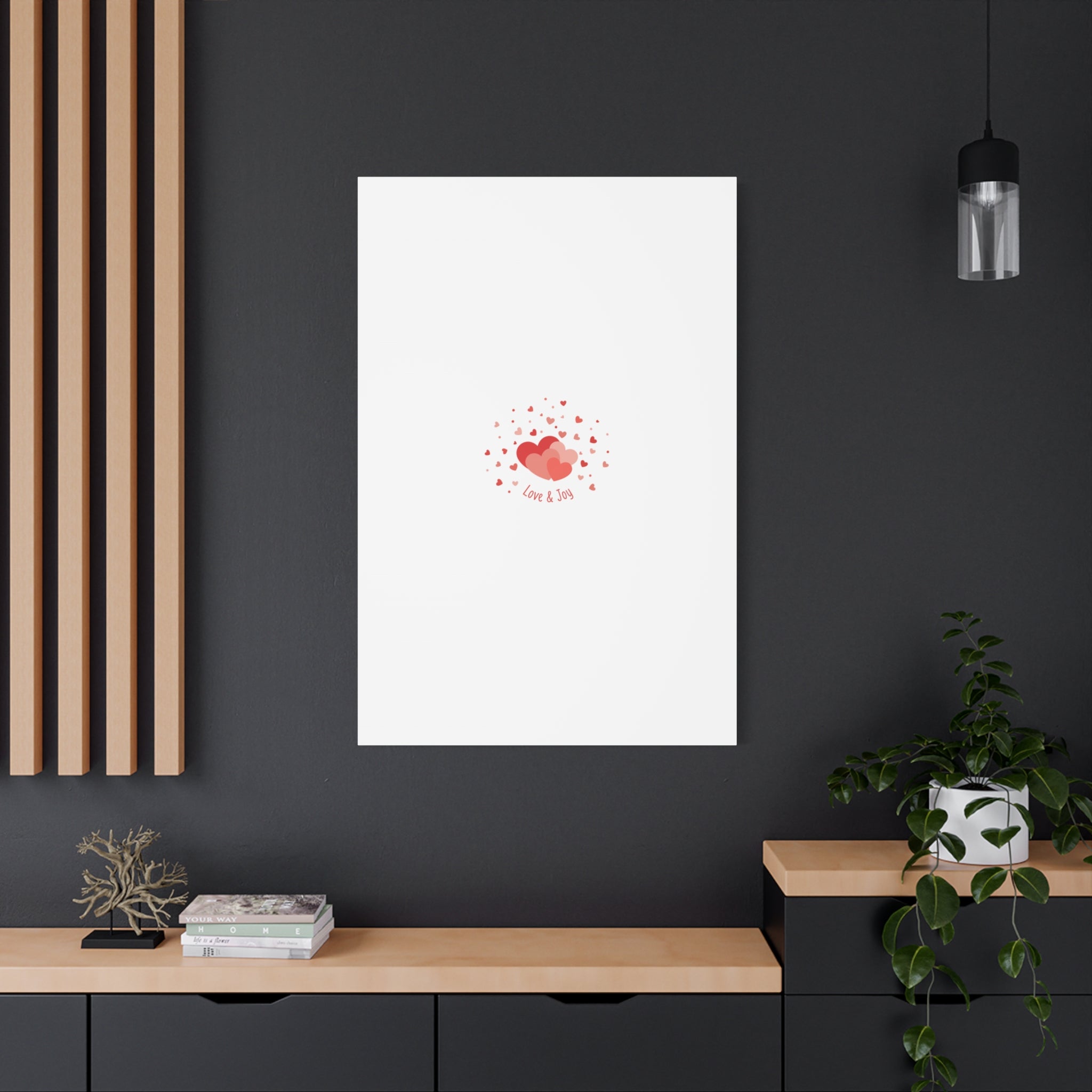 Tiny Heart Confetti Canvas | Matte Stretched Canvas