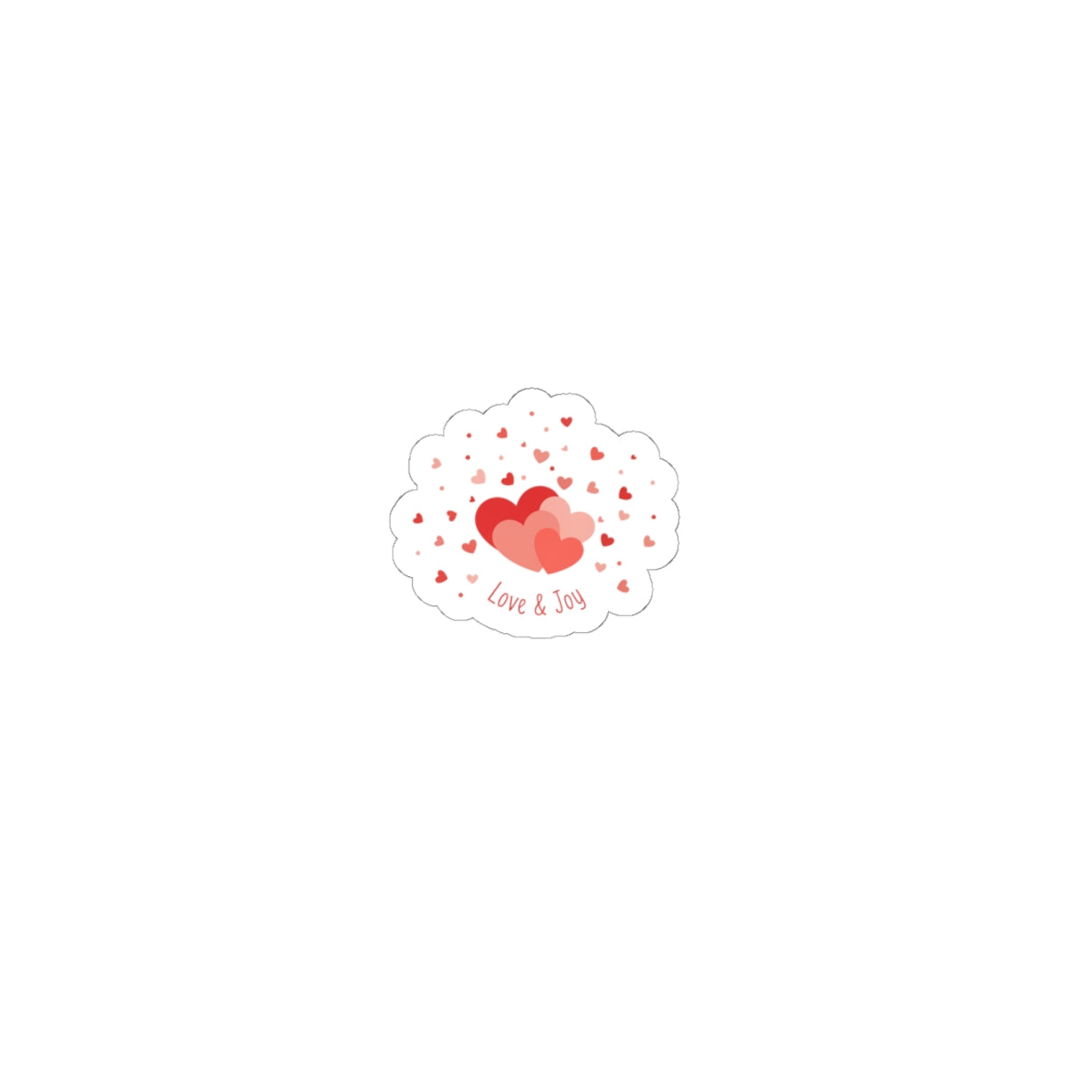 Tiny Heart Confetti Kiss-Cut Stickers | Valentine's Doodle, Micro Heart Pattern