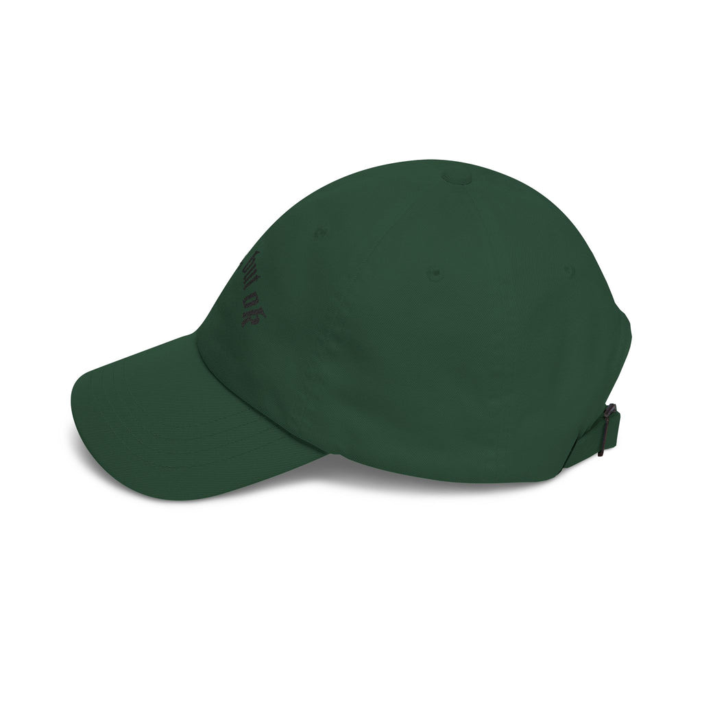 Dad Cap — "no idea, but ok" Embroidered White Baseball Hat