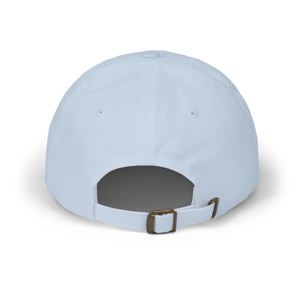 Dad Cap — "no idea, but ok" Embroidered White Baseball Hat