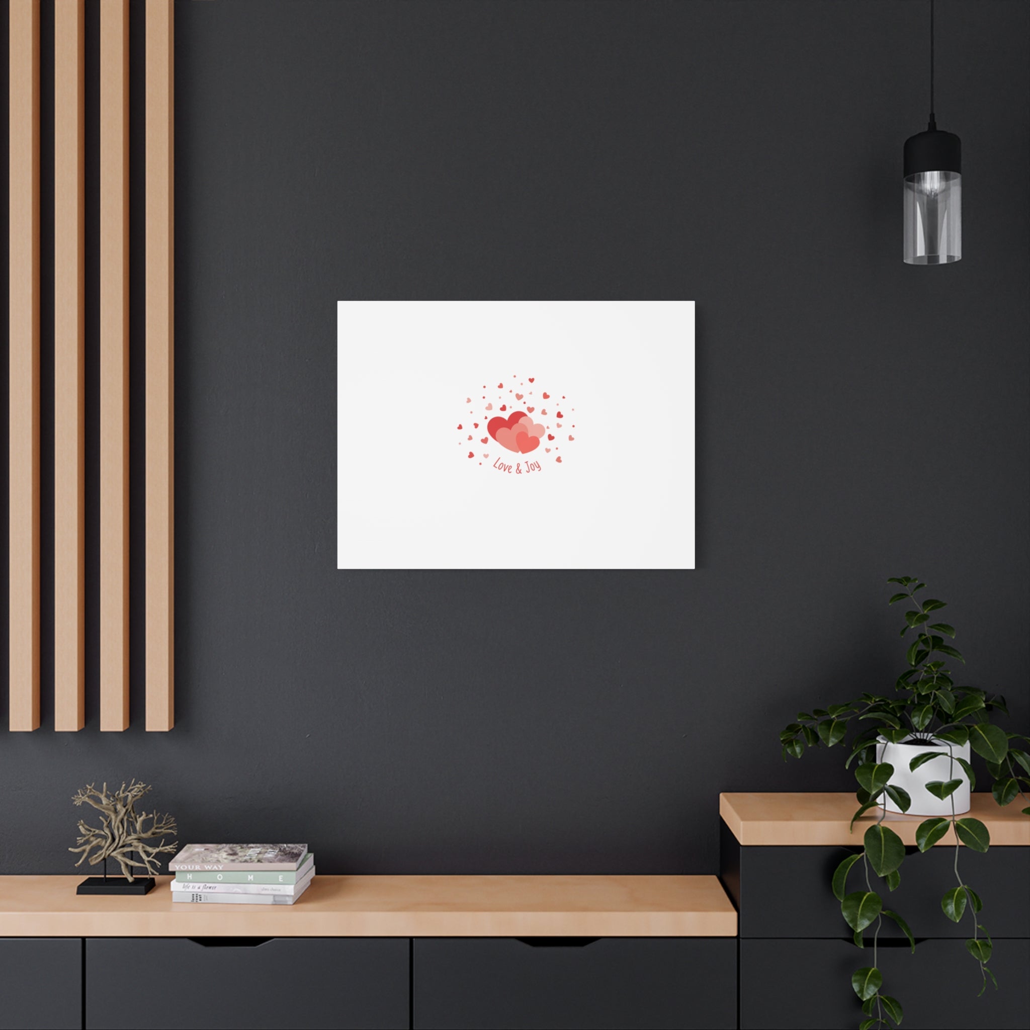 Tiny Heart Confetti Canvas | Matte Stretched Canvas