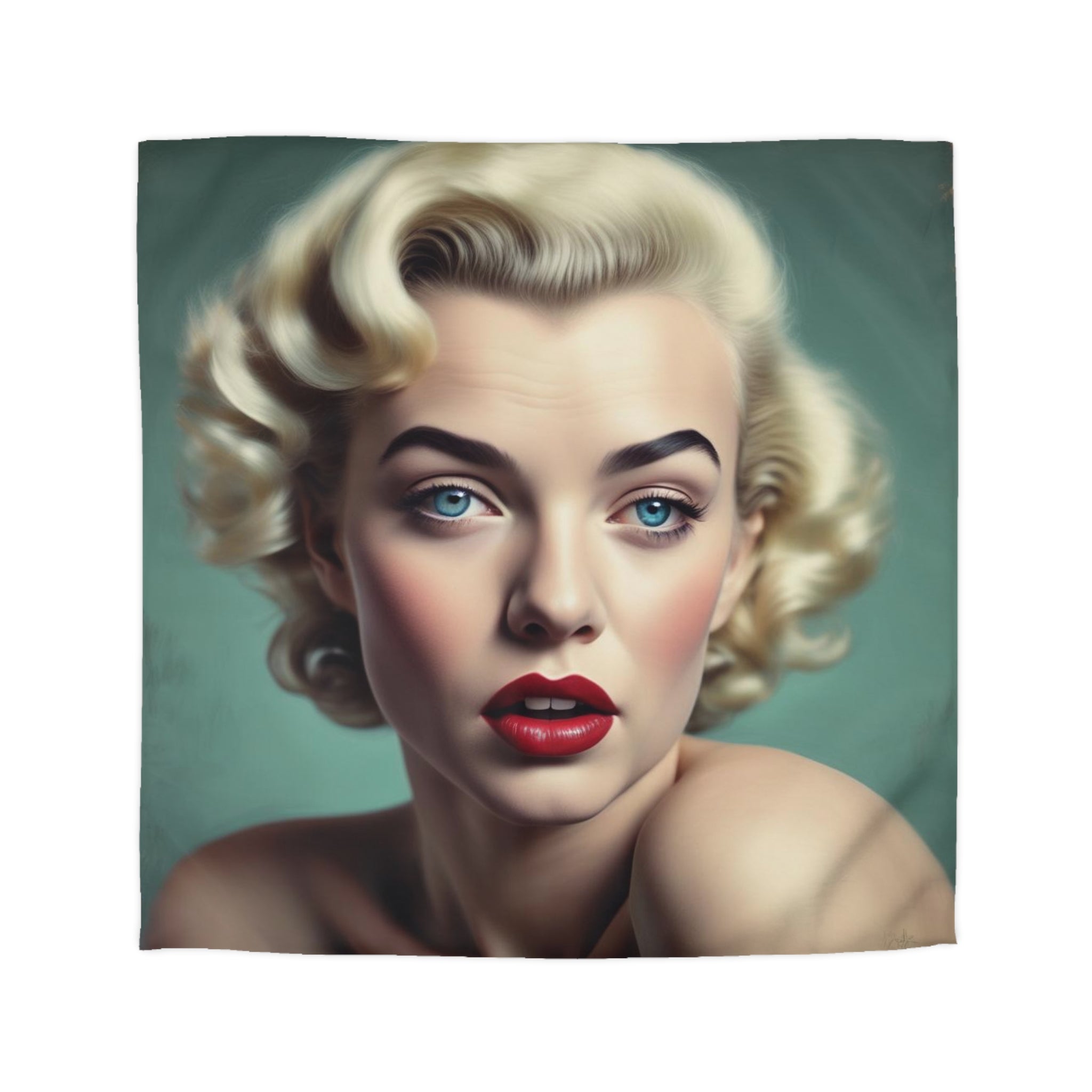 Vintage Glamour Microfiber Duvet Cover - Elegant Retro Chic Bedroom Decor