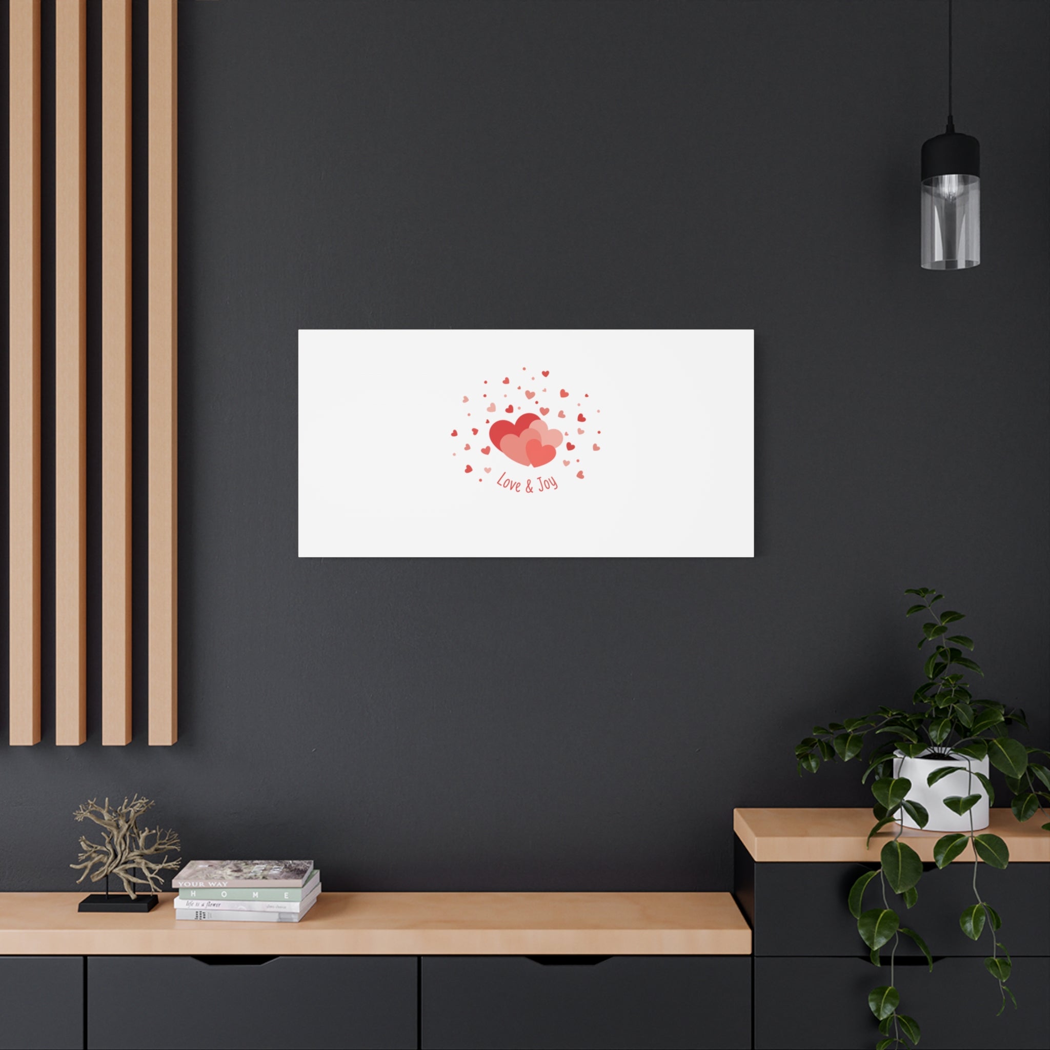 Tiny Heart Confetti Canvas | Matte Stretched Canvas