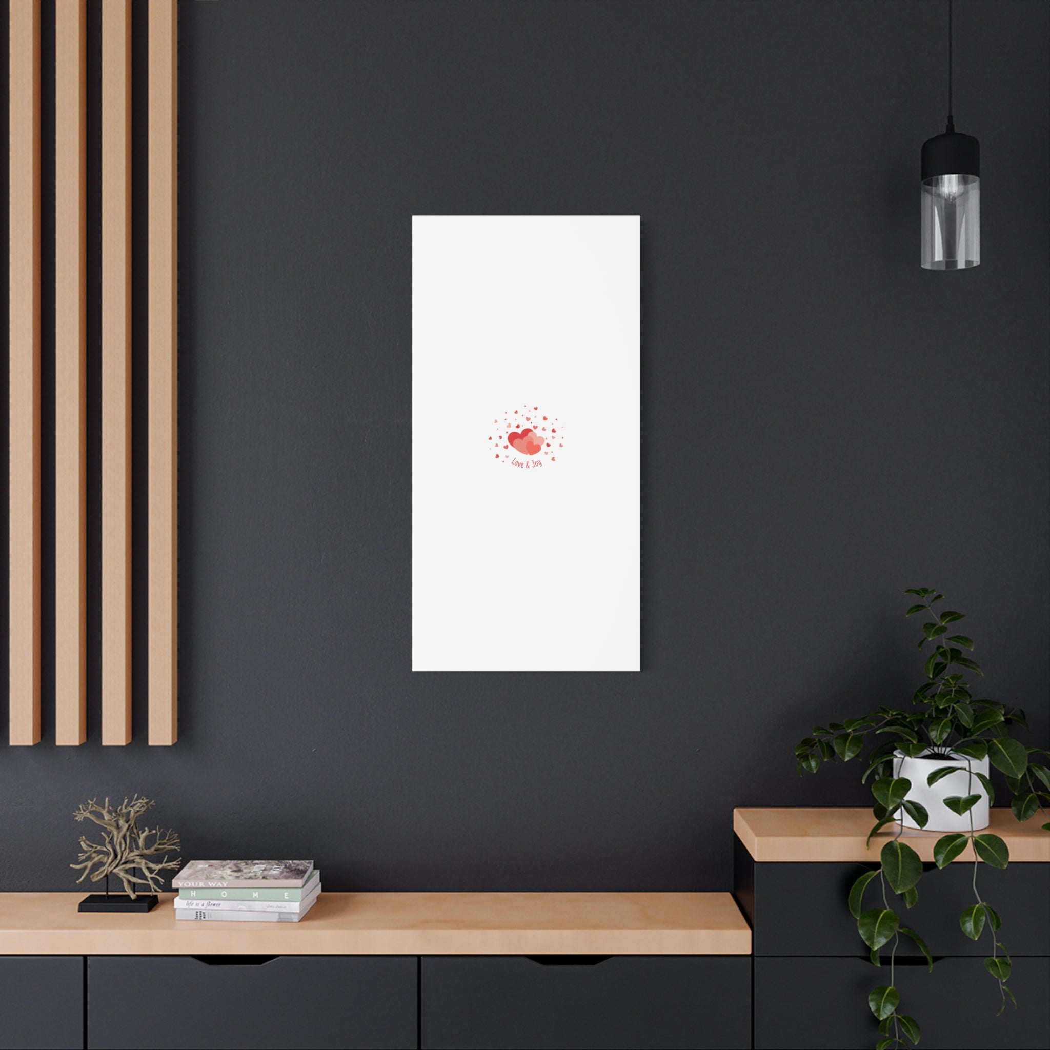 Tiny Heart Confetti Canvas | Matte Stretched Canvas